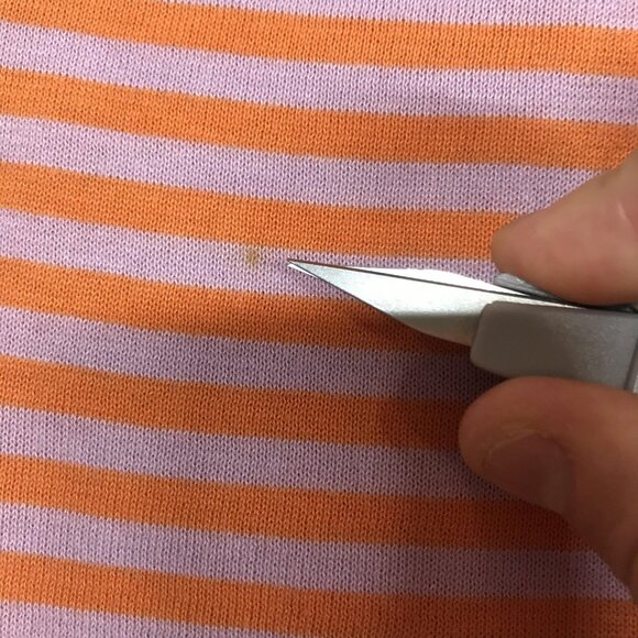 Paul Smith Sweater Mens Extra Large Orange Pink Striped V Neck 100% Cotton - Picture 11 of 12